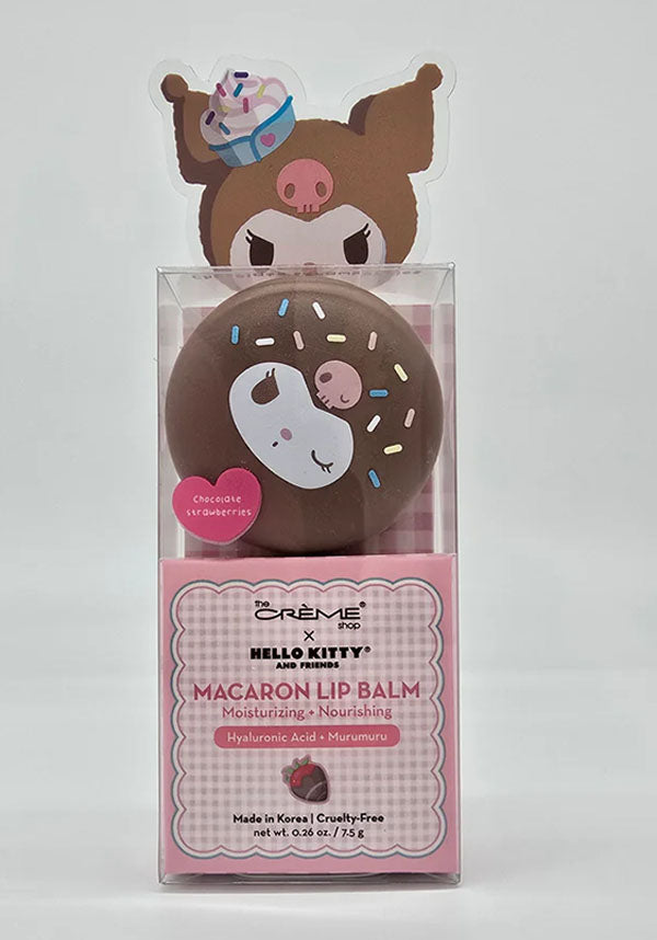 Kuromi [Chocolate Strawberries] Macaron | LIP BALM