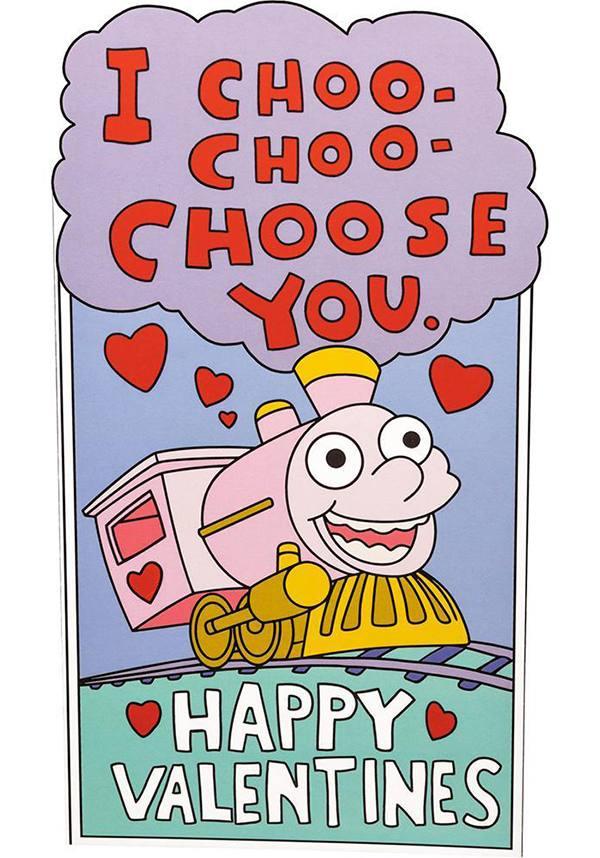 I Choo Choo Choose You VALENTINE&#39;S CARD | The Simpsons - Beserk - all, card, clickfrenzy15-2023, Comiccon2020, cpgstinc, dec19, discountapp, fp, gifts, greeting cards, homewares, ikoncollectables, office and stationery, pop culture, simpsons, stationery, the simpsons, valentines, valentines cards