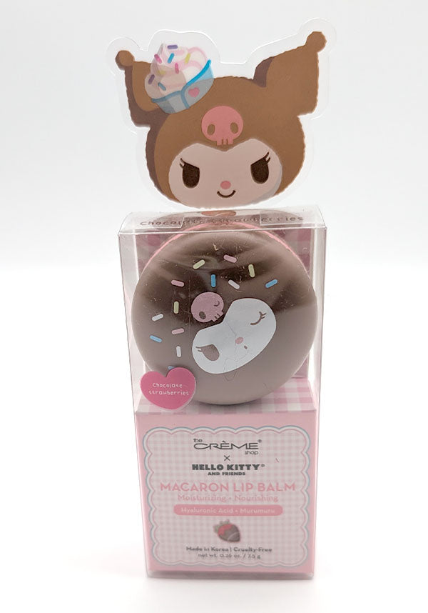Kuromi [Chocolate Strawberries] Macaron | LIP BALM
