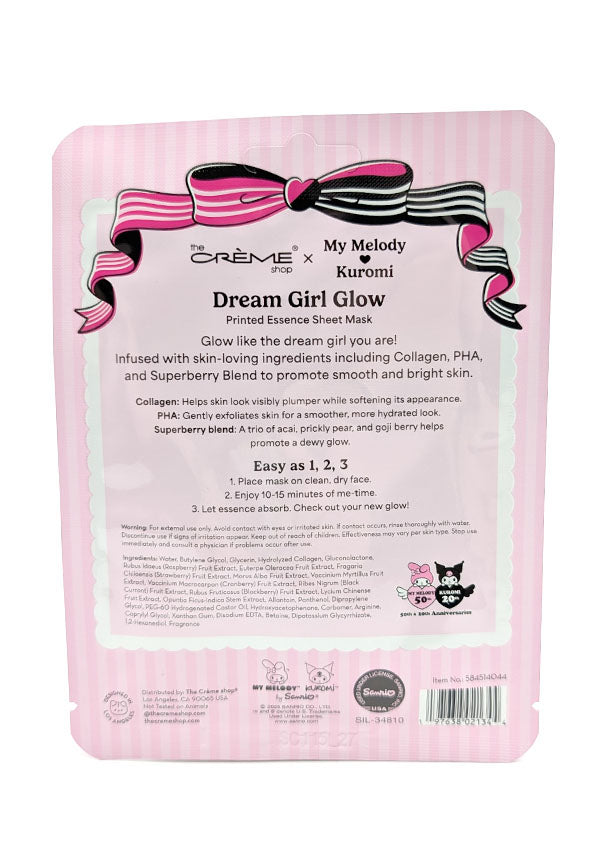 My Melody &amp; Kuromi [Dream Girl Glow] | SHEET MASK