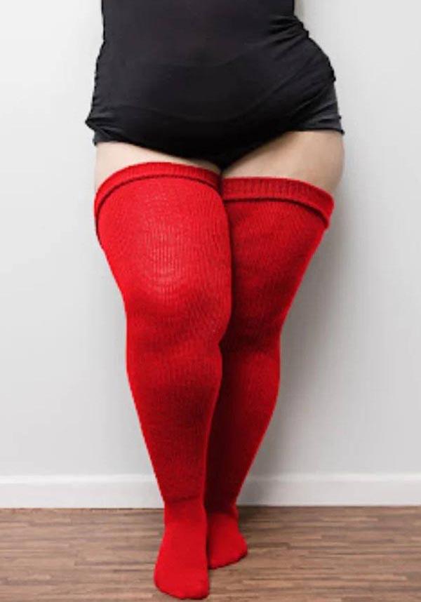 Red Delicious | THIGH HIGH SOCKS - Beserk - all, all clothing, all ladies, all ladies clothing, clickfrenzy15-2023, clothing, discountapp, fp, googleshopping, goth, gothic, high socks, hosiery and socks, jan23, ladies, ladies accessories, ladies clothing, ladies socks, long socks, plus, plus size, R240123, red, repriced090523, sock, socks, thigh high, thunda thighs, thundathighs, TT8AY4HUJ53J, winter, winter clothing, winter wear, women, womens