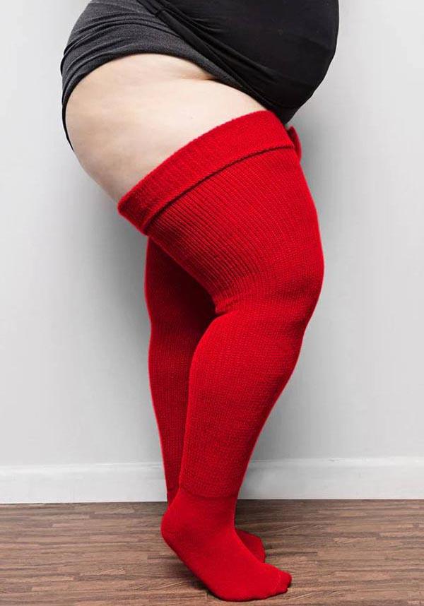 Red Delicious | THIGH HIGH SOCKS - Beserk - all, all clothing, all ladies, all ladies clothing, clickfrenzy15-2023, clothing, discountapp, fp, googleshopping, goth, gothic, high socks, hosiery and socks, jan23, ladies, ladies accessories, ladies clothing, ladies socks, long socks, plus, plus size, R240123, red, repriced090523, sock, socks, thigh high, thunda thighs, thundathighs, TT8AY4HUJ53J, winter, winter clothing, winter wear, women, womens