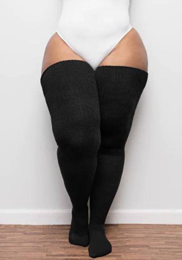 Classic Black | THIGH HIGH SOCKS - Beserk - all, all clothing, all ladies clothing, black, clickfrenzy15-2023, clothing, dec22, discountapp, fp, googleshopping, goth, gothic, high socks, hosiery and socks, ladies clothing, ladies socks, long socks, plus, plus size, r061222, repriced090523, repriced11012023, sock, socks, thigh high, thunda thighs, thundathighs, TTRNP4JZJN2T, winter, winter clothing, winter wear