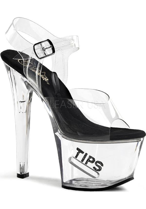 TIPJAR-708-5 [Black/Clear] | PLATFORM HEELS [PREORDER] - Beserk - all, black, clear, clickfrenzy15-2023, discountapp, fp, heels, heels [preorder], labelpreorder, labelvegan, money, money bank, platform heels, platforms, platforms [preorder], pleaser, pole, pole dancing, ppo, preorder, shoes, stripper, tip, tip jar, vegan