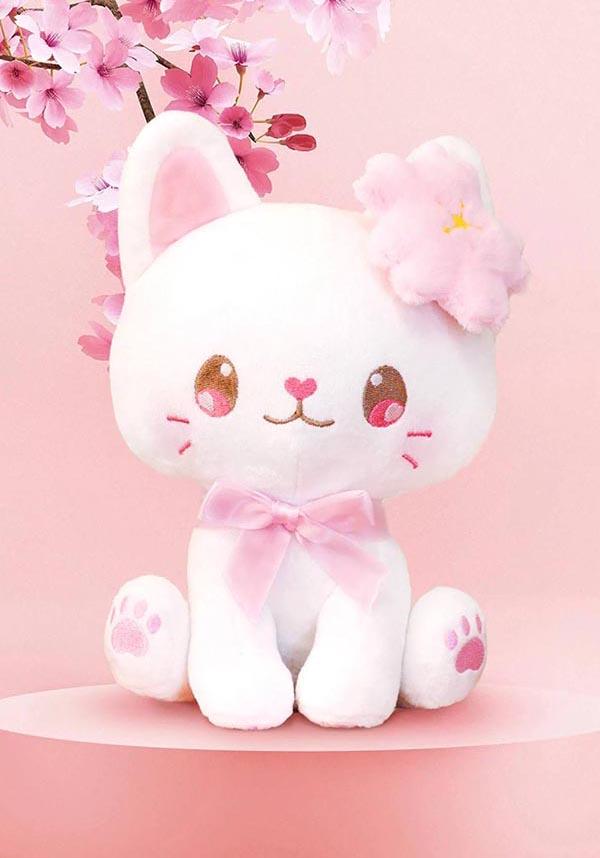 Hanami the Cat | PON PLUSH - Beserk - all, cat, cats, christmas gift, christmas gifts, clickfrenzy15-2023, cute, cute animals, discountapp, feb23, flower, flowers, fp, gift, gift idea, gift ideas, gifts, googleshopping, japan, kawaii, kids, kids gift, kids gifts, kids plush, kids toy, pink, plush, plush toys, plushies, plushy, pop culture, popculture, R050223, soft, soft plush, soft toy, tokyo, tokyo shojo, tokyoshojo, toy, toys, TS08112022, white