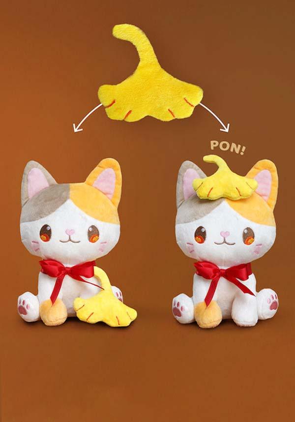 Koyo the Cat | PON PLUSH - Beserk - all, cat, cats, christmas gift, christmas gifts, clickfrenzy15-2023, cute, cute animals, discountapp, feb23, fp, gift, gift idea, gift ideas, gifts, googleshopping, heart, heart shape, kawaii, kids, kids gift, kids gifts, kids plush, kids toy, leaf, plush, plush toy, plush toys, plushies, plushy, pop culture, popculture, R050223, soft, soft plush, soft toy, tokyo, tokyo shojo, tokyoshojo, toy, toys, TS08112022