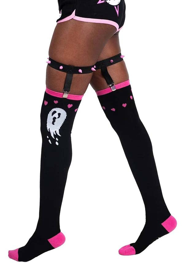 Ghost Hearts | THIGH HIGH GARTER SOCKS*