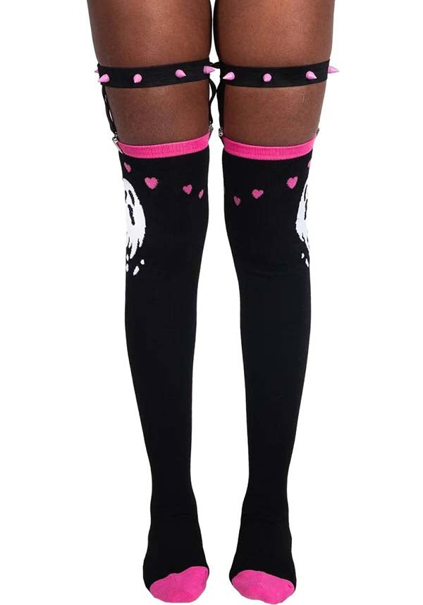 Ghost Hearts | THIGH HIGH GARTER SOCKS*