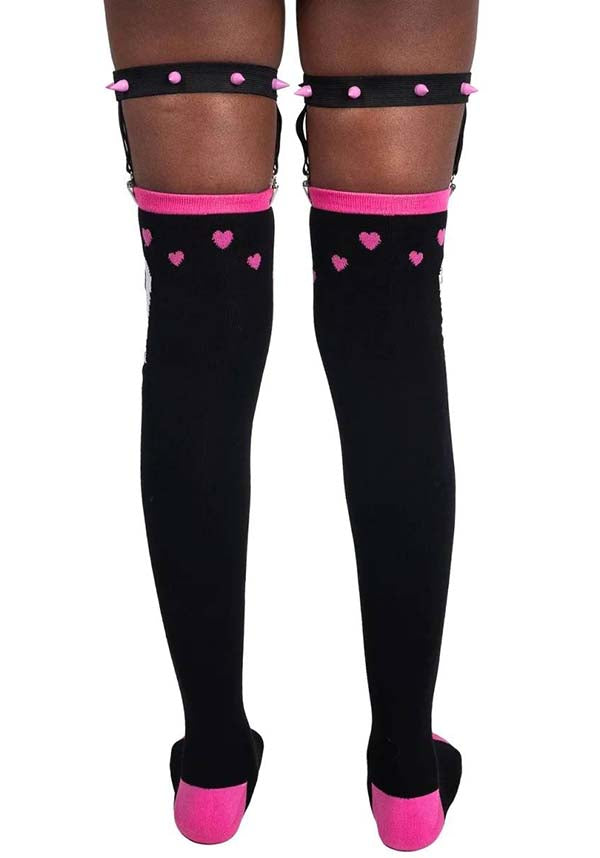Ghost Hearts | THIGH HIGH GARTER SOCKS*