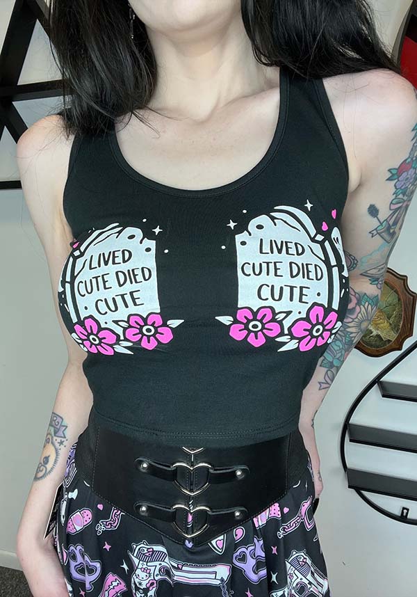 Lived Cute Died Cute Cropped | TANK TOP