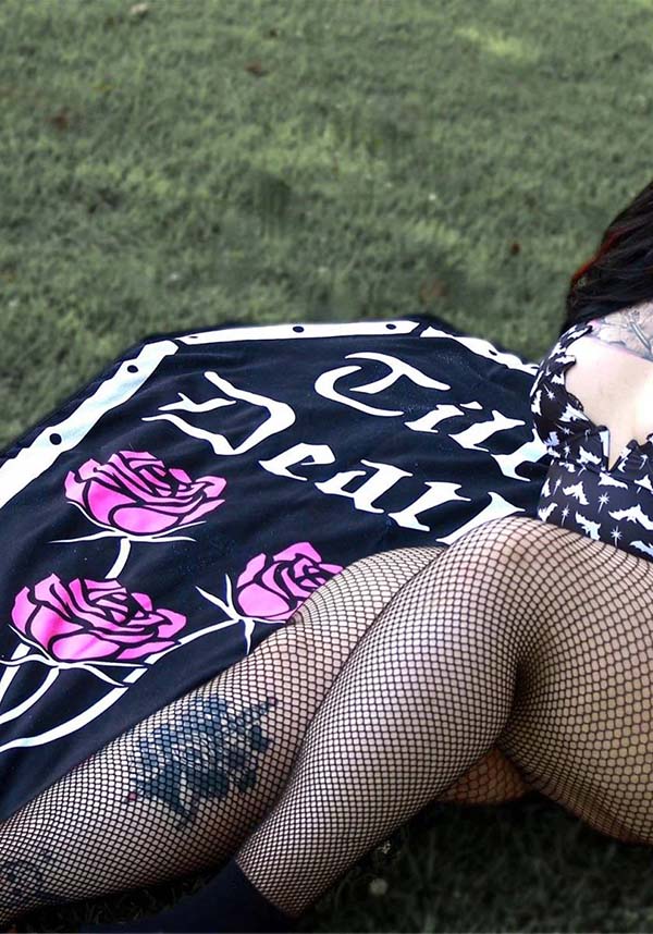 Till Death Coffin Roses Shaped | BEACH TOWEL