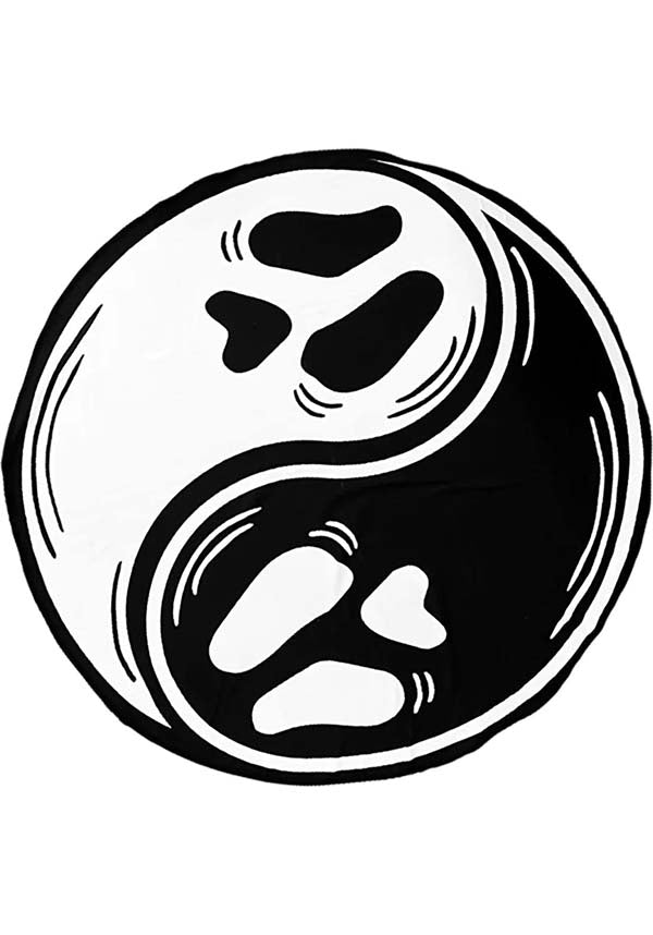 Yin Yang Ghost Round Shaped | BEACH TOWEL