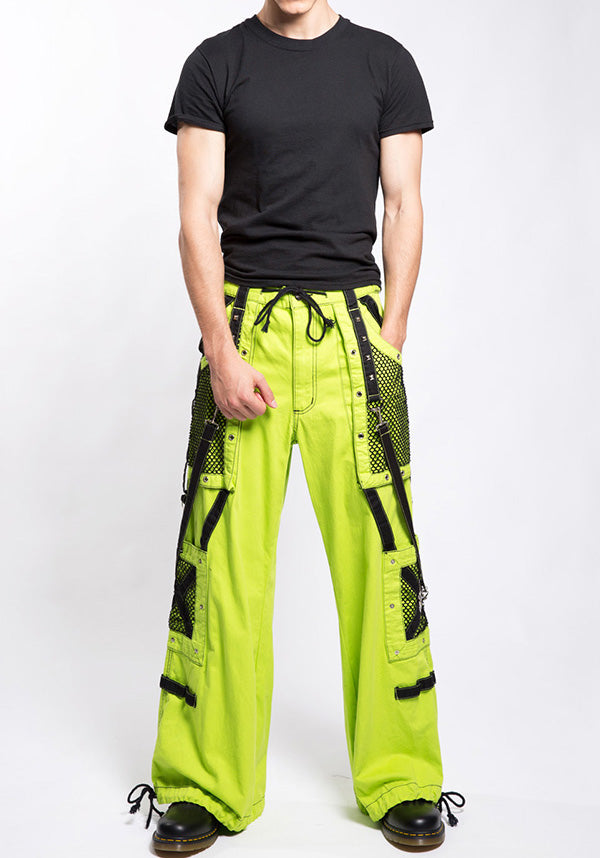 Tripp NYC Zip Off X-Pants: Black / Lime - Suicide Glam Australia