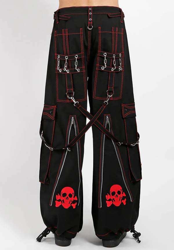 Back Up Skull [Black/Red] Stitch | PANTS
