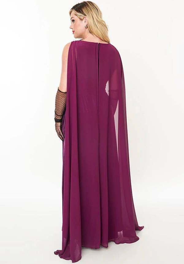 Bat Velvet [Eggplant & Black] | CAPE GOWN**