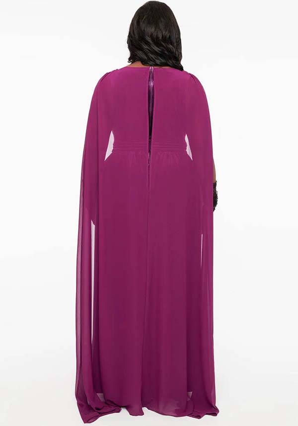 Bat Velvet [Eggplant & Black] | CAPE GOWN**