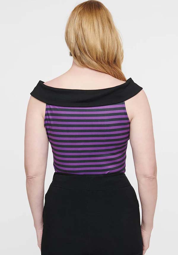 Maraschino [Black & Purple] Stripe | TOP**