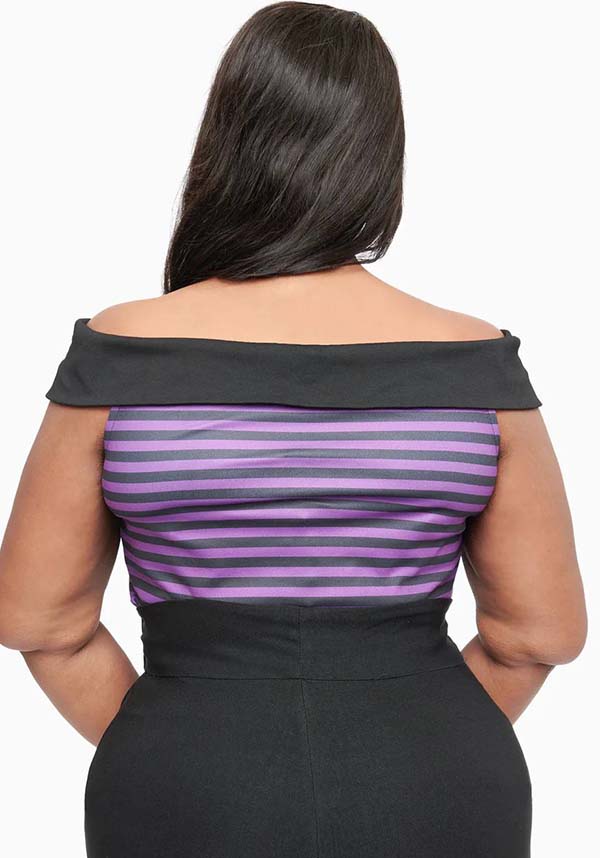 Maraschino [Black & Purple] Stripe | TOP**