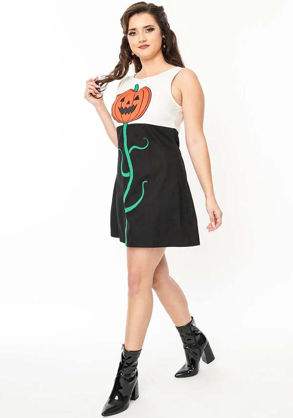Pumpkin [Black & White] Head | SHIFT DRESS**