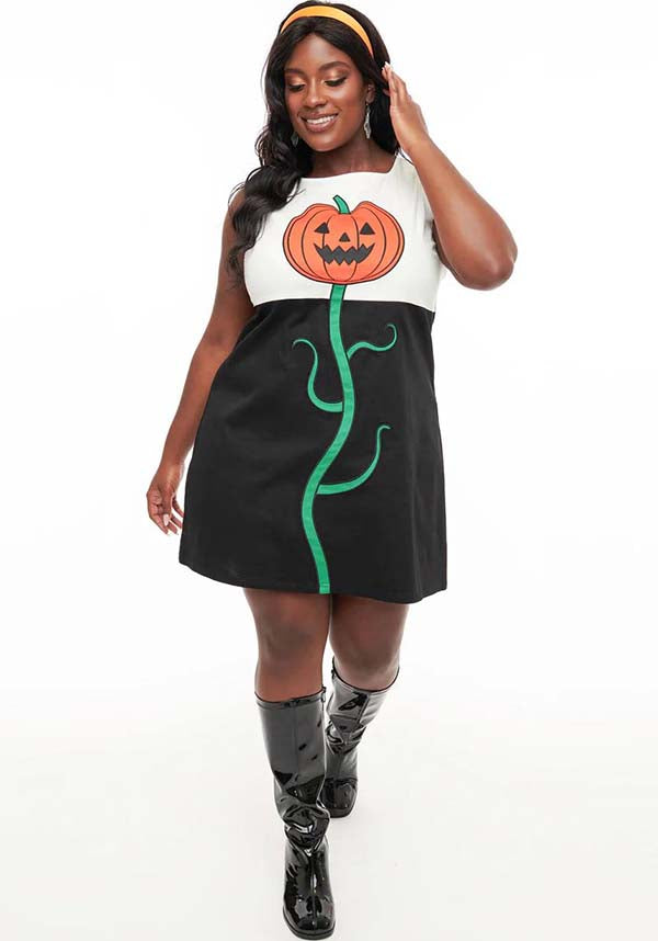 Pumpkin [Black & White] Head | SHIFT DRESS**