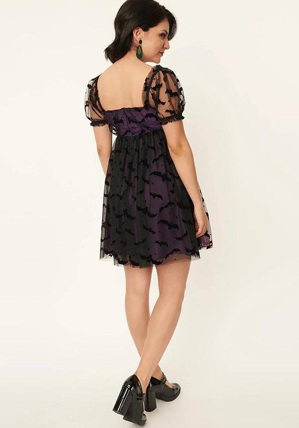 dark purple babydoll dress American Living Dress Womens 6 Purple Empire Waist Flare Babydoll Y2K Dark Fairy