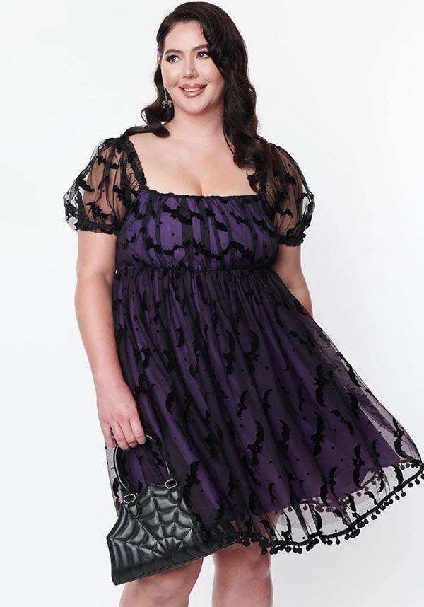 Bat Mesh [Purple] | BABYDOLL DRESS**