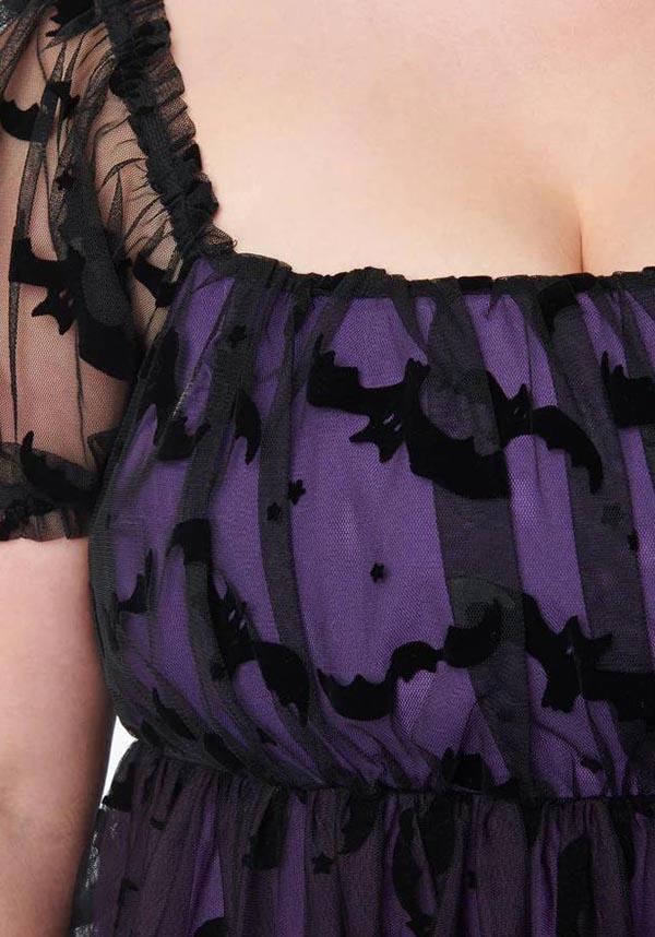 Bat Mesh [Purple] | BABYDOLL DRESS**