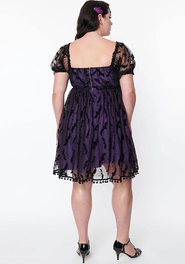 Unique Vintage Purple Bat Mesh Babydoll Dress Buy Online Australia