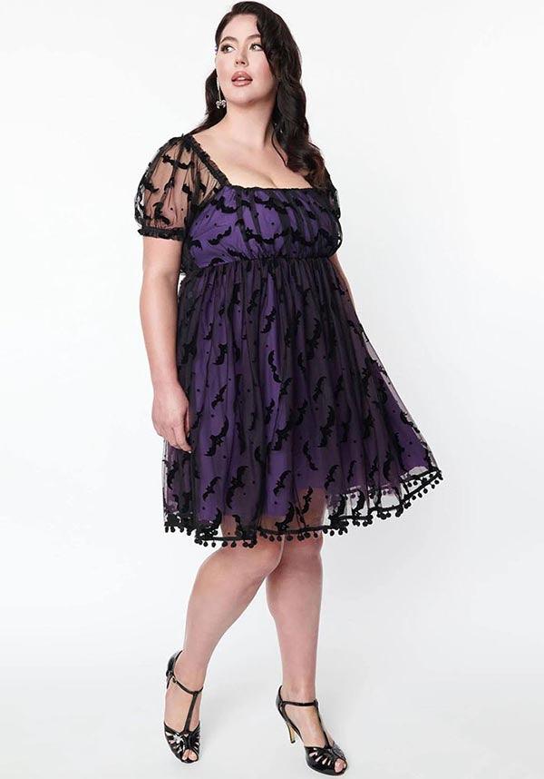 Bat Mesh [Purple] | BABYDOLL DRESS**
