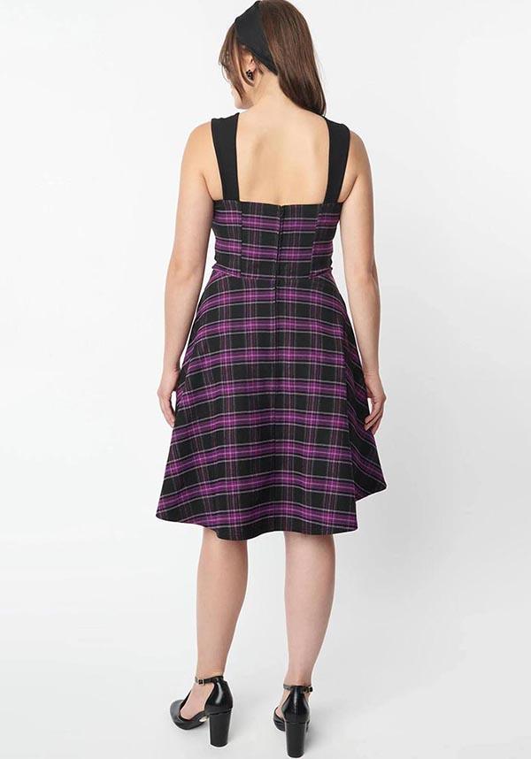 Purple Plaid | FLARE DRESS**
