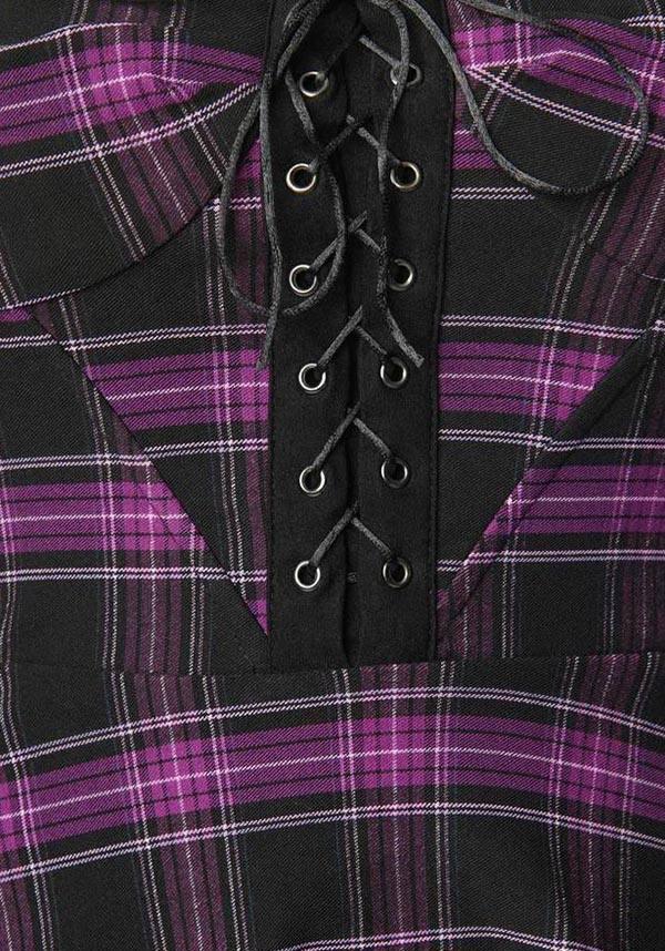 Purple Plaid | FLARE DRESS**