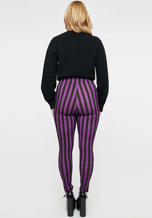 Stripe [Black/Purple] | CIGARETTE PANTS*