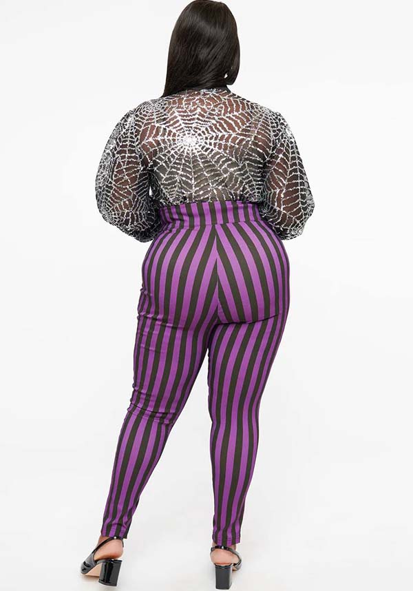 Stripe [Black/Purple] | CIGARETTE PANTS*