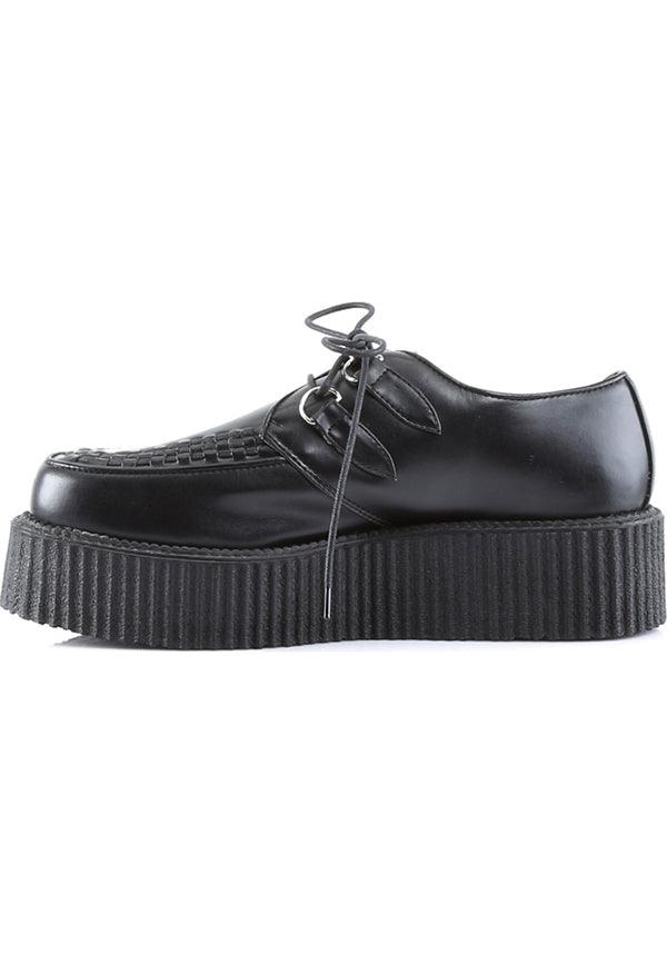 V-CREEPER-502 [Black] | PLATFORM CREEPERS [PREORDER] - Beserk - all, black, clickfrenzy15-2023, creeper, creepers, demonia, demonia shoes, discountapp, flats, flats [preorder], fp, labelpreorder, labelvegan, mens shoes, platforms, platforms [preorder], pleaserimageupdated, ppo, preorder, shoes, vegan