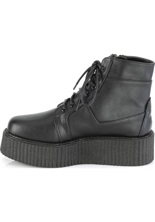 V-CREEPER-571 [Black] | BOOTS [PREORDER] - Beserk - all, black, boots, boots [preorder], clickfrenzy15-2023, creeper, creepers, demonia, demonia shoes, discountapp, fp, goth, gothic, labelpreorder, labelvegan, men, mens shoes, pleaserimageupdated, ppo, preorder, pricematched, punk, shoes, vegan