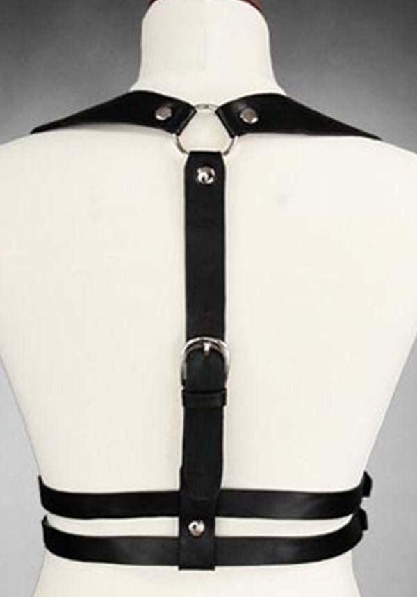 Wide Strapped [Black] | UNDERBUST HARNESS - Beserk - accessories, all, belt, belts and buckles, black, body harness, clickfrenzy15-2023, discountapp, faux leather, fetish, fp, garter, garters and harnesses, goth, gothic, gothic accessories, harness, labelvegan, ladies accessories, medieval, post apocalyptic, renaissance, restyle, steampunk, techwear, vegan, waist belt