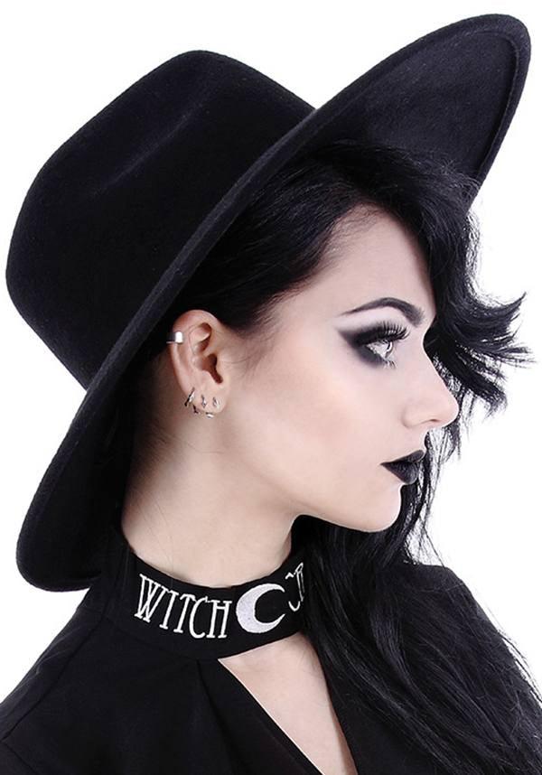 Witch Brimmed | HAT - Beserk - accessories, all, best seller, black, brim, clickfrenzy15-2023, discountapp, fp, goth, goth summer, gothic, grunge, hat, hats, hats and hair, ladies, monochrome, renaissance, restyle, summer, summer goth, summer hats