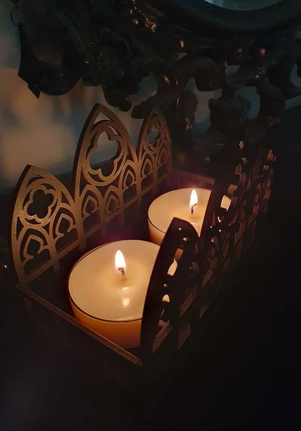 Large Cathedral | TEALIGHT HOLDER - Beserk - all, black, candle holder, cathedral, christmas gift, christmas gifts, clickfrenzy15-2023, dark academia, discountapp, fp, gift, gift idea, gift ideas, gifts, googleshopping, goth, goth homeware, goth homewares, gothic, gothic gifts, gothic homeware, gothic homewares, homeware, homewares, mar23, mothers day, mothersday, R210323, valentines gifts, wixcraft, wixcraft candles, wixcraftcandles, WX2003