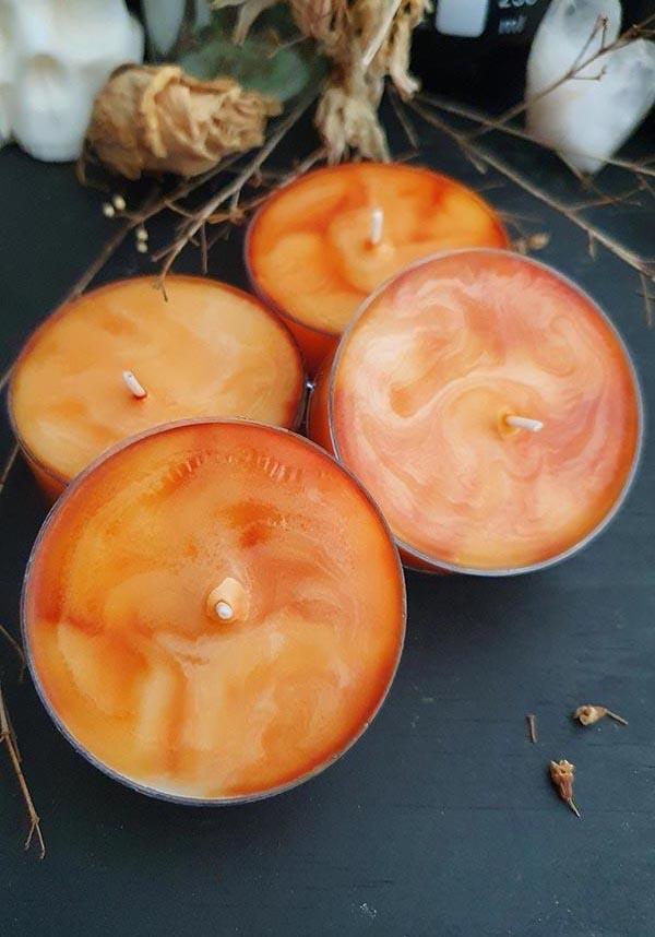 Pumpkin & Pecan Pie | MAXI TEALIGHTS [4 Pack] - Beserk - all, candle, candles, clickfrenzy15-2023, cpgstinc, discountapp, fp, gift, gift ideas, gifts, goth, goth homeware, gothic, gothic gifts, gothic homewares, halloween, halloween homeware, home, homeware, homewares, labelvegan, orange, pumpkin, R280921, sep21, spooky, tealight, valentine, valentines, valentines day, vegan, wixcraft, wixcraft candles, wixcraftcandles, WX007