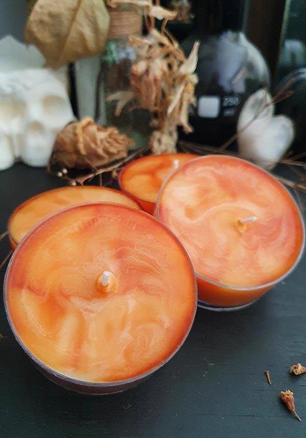 Pumpkin &amp; Pecan Pie | MAXI TEALIGHTS [4 Pack] - Beserk - all, candle, candles, clickfrenzy15-2023, cpgstinc, discountapp, fp, gift, gift ideas, gifts, goth, goth homeware, gothic, gothic gifts, gothic homewares, halloween, halloween homeware, home, homeware, homewares, labelvegan, orange, pumpkin, R280921, sep21, spooky, tealight, valentine, valentines, valentines day, vegan, wixcraft, wixcraft candles, wixcraftcandles, WX007