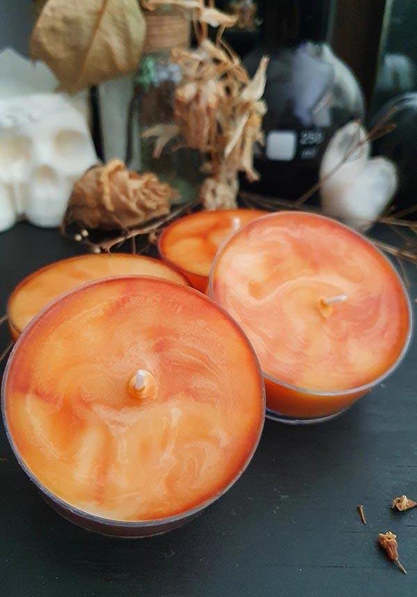 Pumpkin &amp; Pecan Pie | MAXI TEALIGHTS [4 Pack] - Beserk - all, candle, candles, clickfrenzy15-2023, cpgstinc, discountapp, fp, gift, gift ideas, gifts, goth, goth homeware, gothic, gothic gifts, gothic homewares, halloween, halloween homeware, home, homeware, homewares, labelvegan, orange, pumpkin, R280921, sep21, spooky, tealight, valentine, valentines, valentines day, vegan, wixcraft, wixcraft candles, wixcraftcandles, WX007