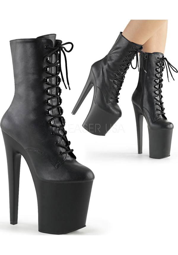 XTREME-1020 [Black] | PLATFORM BOOTS [PREORDER] - Beserk - all, ankle boots, black, boots, boots [preorder], clickfrenzy15-2023, discountapp, fp, heels, heels [preorder], labelpreorder, labelvegan, platform boots, platform heels, platforms, platforms [preorder], pleaser, ppo, preorder, shoes, vegan