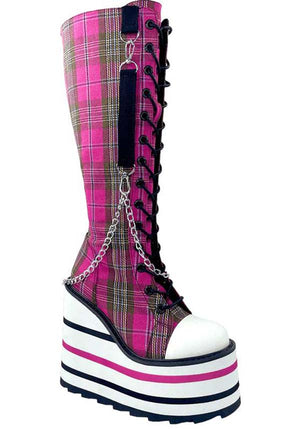 Demonia deals plaid boots