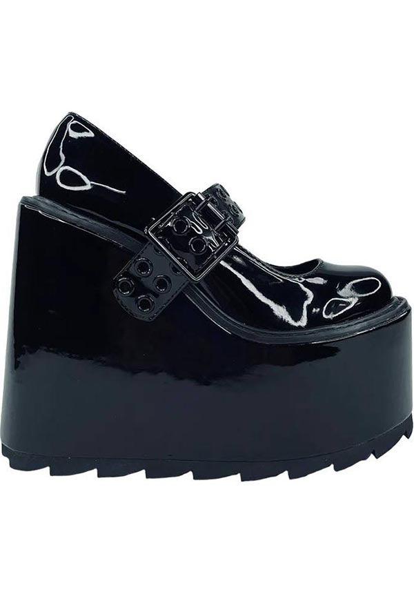 Dune Mary Jane [Black] | PLATFORMS* - Beserk - all, black, buckle, buckles, clickfrenzy15-2023, discountapp, feb23, googleshopping, goth, gothic, in stock, instock, labelinstock, labelvegan, ladies shoes, lolita, mary jane, mary janes, mysterypack2023, platform, platforms, platforms [in stock], R160223, sale, sale ladies, sale shoes, SALE04MAY23, shiny, shoe, shoes, vegan, YRU87007