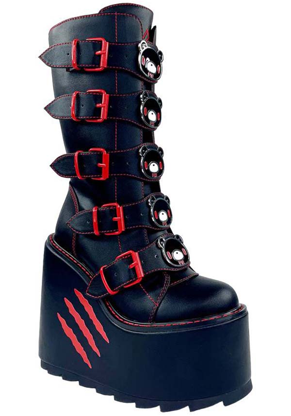 YRU - Dune Gloomy Bear Black Platform Boots Preorder - Buy Online Australia