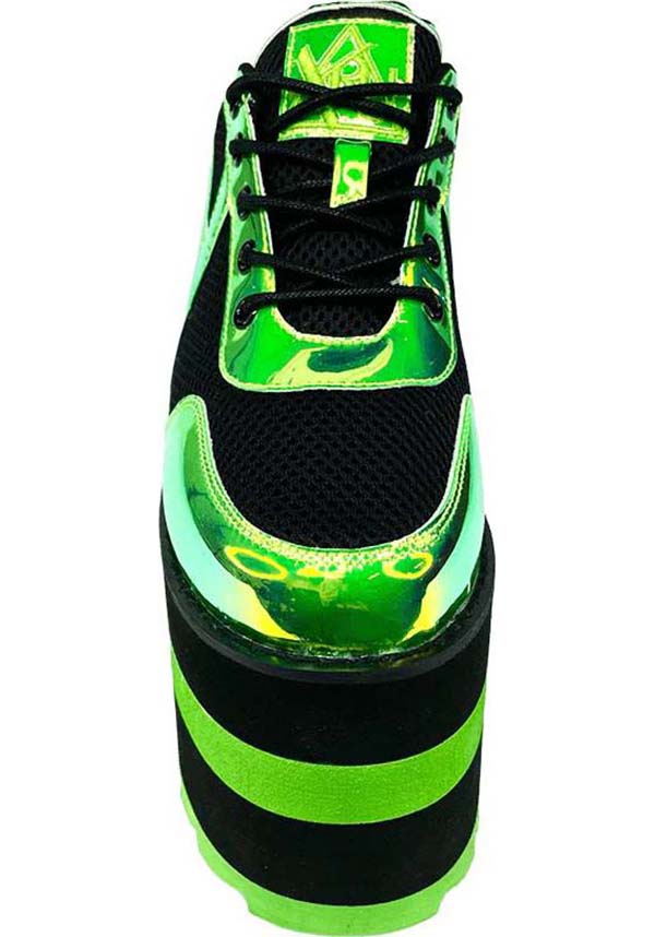 Karazii [Black/Green] | PLATFORM SNEAKERS*
