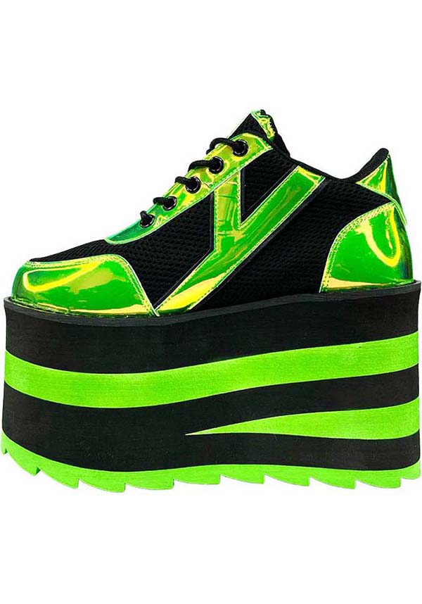 Karazii [Black/Green] | PLATFORM SNEAKERS*