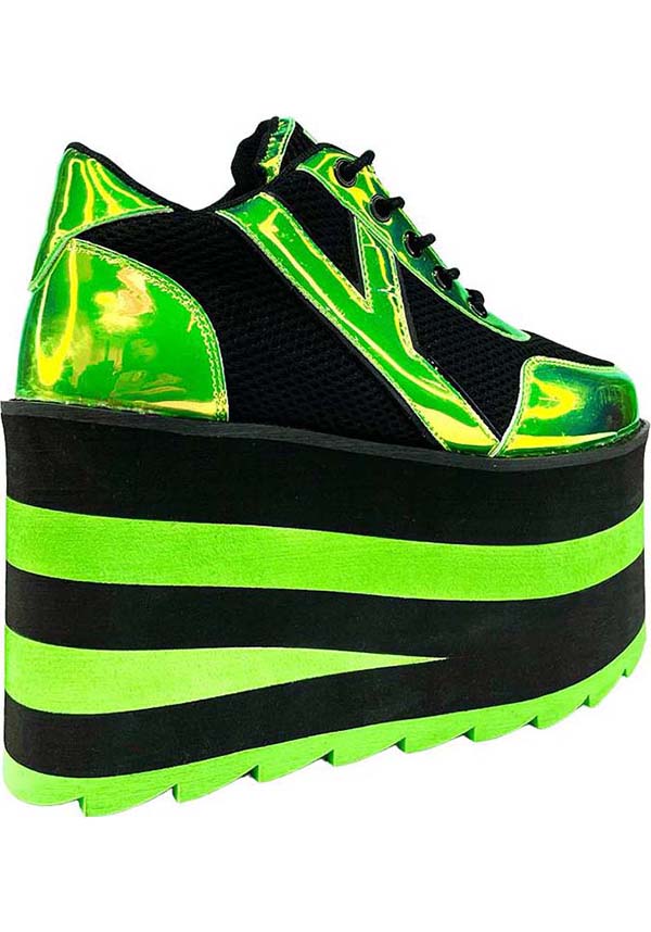 Karazii [Black/Green] | PLATFORM SNEAKERS*