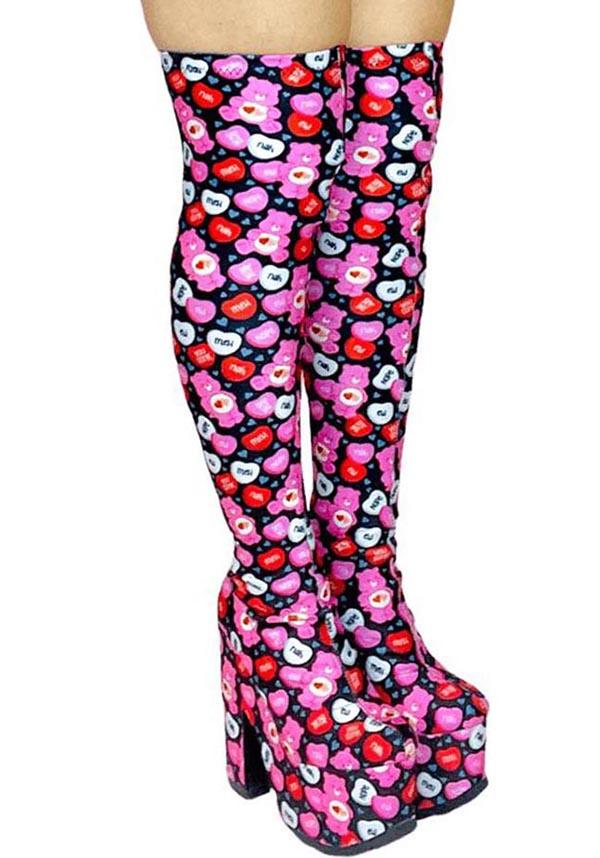 Labyrinth Care Bears Valentine [Black/Pink] | BOOTS*