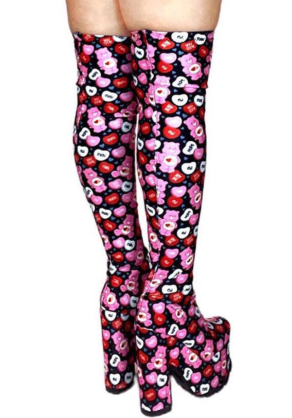 Labyrinth Care Bears Valentine [Black/Pink] | BOOTS*